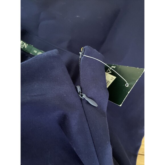 Lauren Ralph Lauren Navy Blue Pleated Skirt Size 10 NWT - Picture 3 of 5